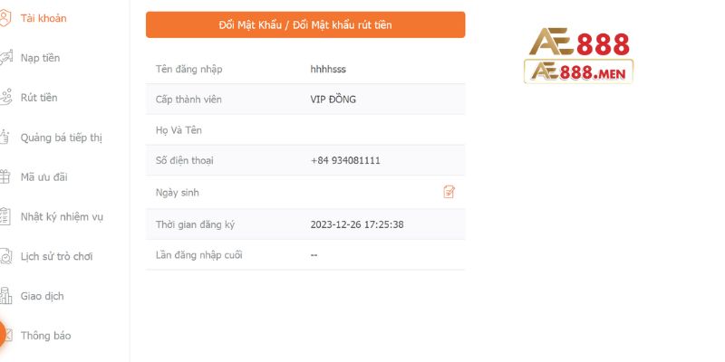 Cách đổi mật khẩu AE888 nhanh và an toàn nhất 2024 - Bảo mật tài khoản tuyệt đối 1 Cách đổi mật khẩu AE888 nhanh và an toàn nhất 2024
